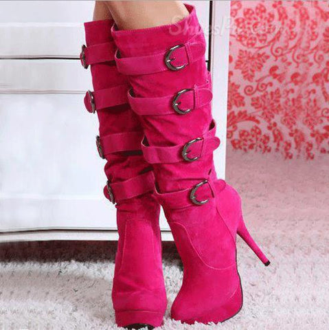 HOT PINK FANCY BOOTS