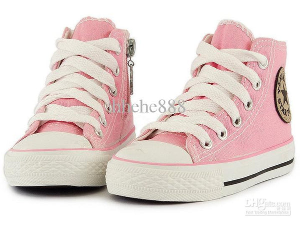 Baby pink canvas shoes