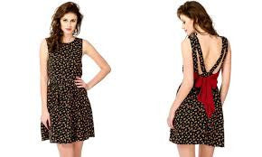 Mini dress with butterfly back